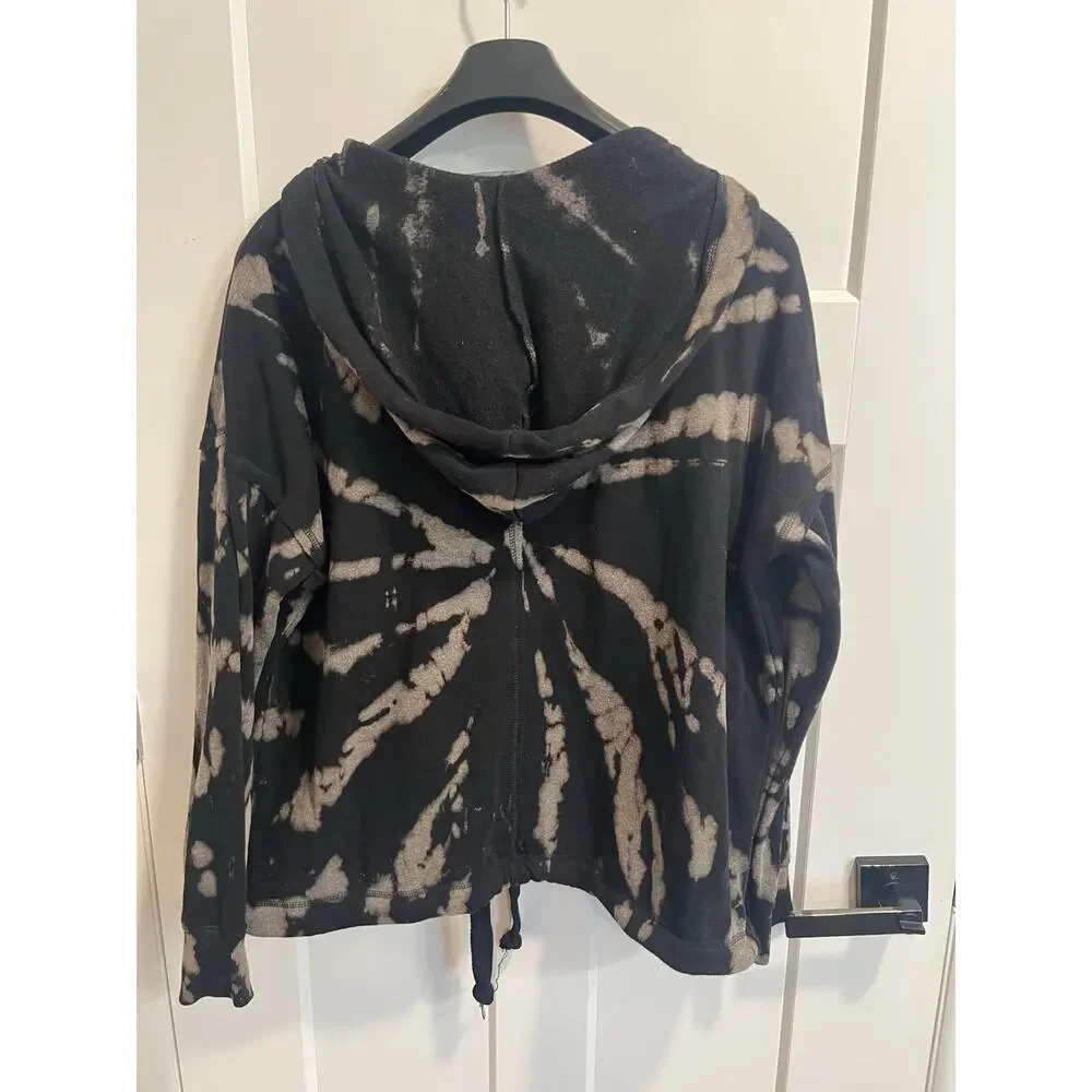 Ocean Drive‎ Black/Grey Womens Tie Dye Hooded Sweatshirt Size M Grunge - Picture 4 of 6